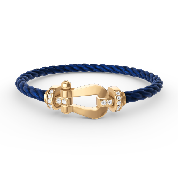 [TOPON]FORCE LARGE HORSESHOE HALF DIAMOND BRACELET GOLD