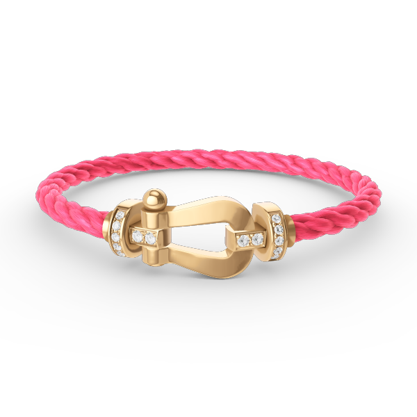 [TOPON]FORCE LARGE HORSESHOE HALF DIAMOND BRACELET GOLD