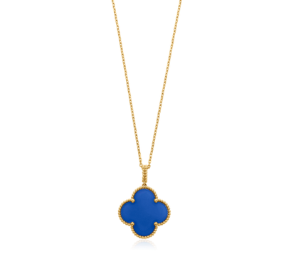 [TOPON]CLOVER 25MM NECKLACE TURQUOISE ROSE GOLD