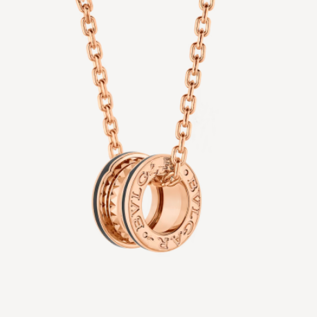 [TOPON]ZERO 1 ROCK PEDANT PINK GOLD BLACK NECKLACE