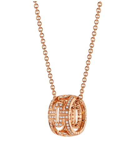 [TOPON]PARENTESI NECKLACE PINK GOLD DIAMOND