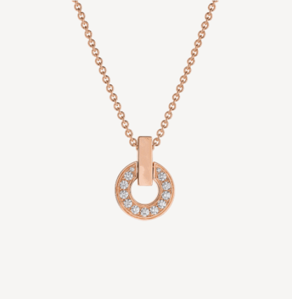 [TOPON]GARI NECKLACE PINK GOLD DIAMOND