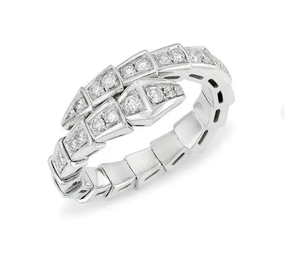 [TOPON]SERPENTI RING SILVER DIAMOND PAVED 4MM