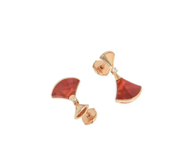 [TOPON]DREAM Carnelian PINK GOLD EARRINGS