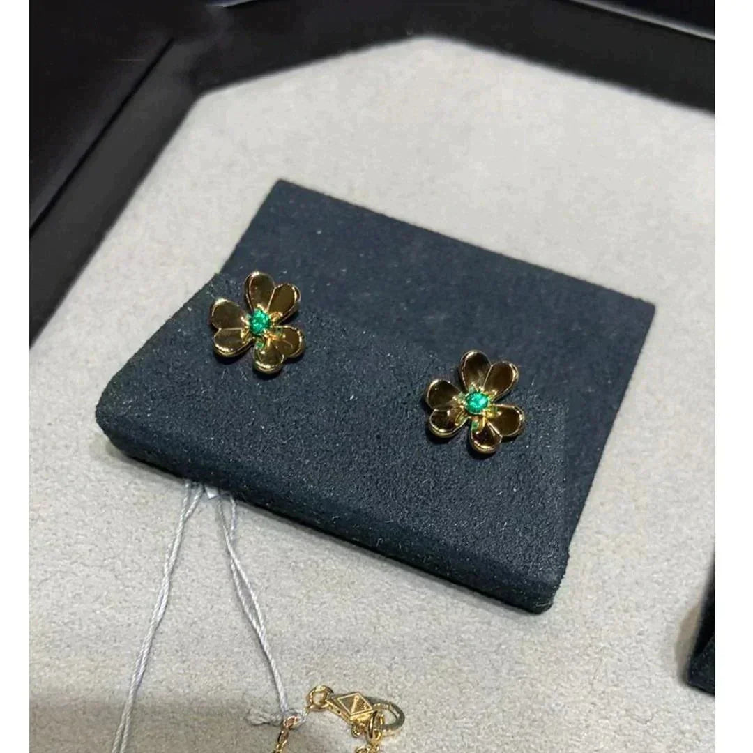 [TOPON]FRIVOLE  FLOWER MALACHITE EARRINGS