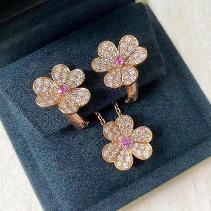 [TOPON]FRIVOLE ROSE GOLD FLOWER DIAMOND NECKLACE