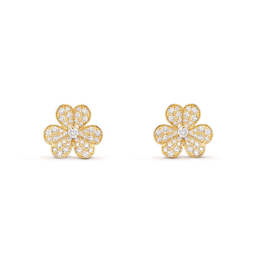 [TOPON]FRIVOLE GOLD FLOWER DIAMOND EARRINGS