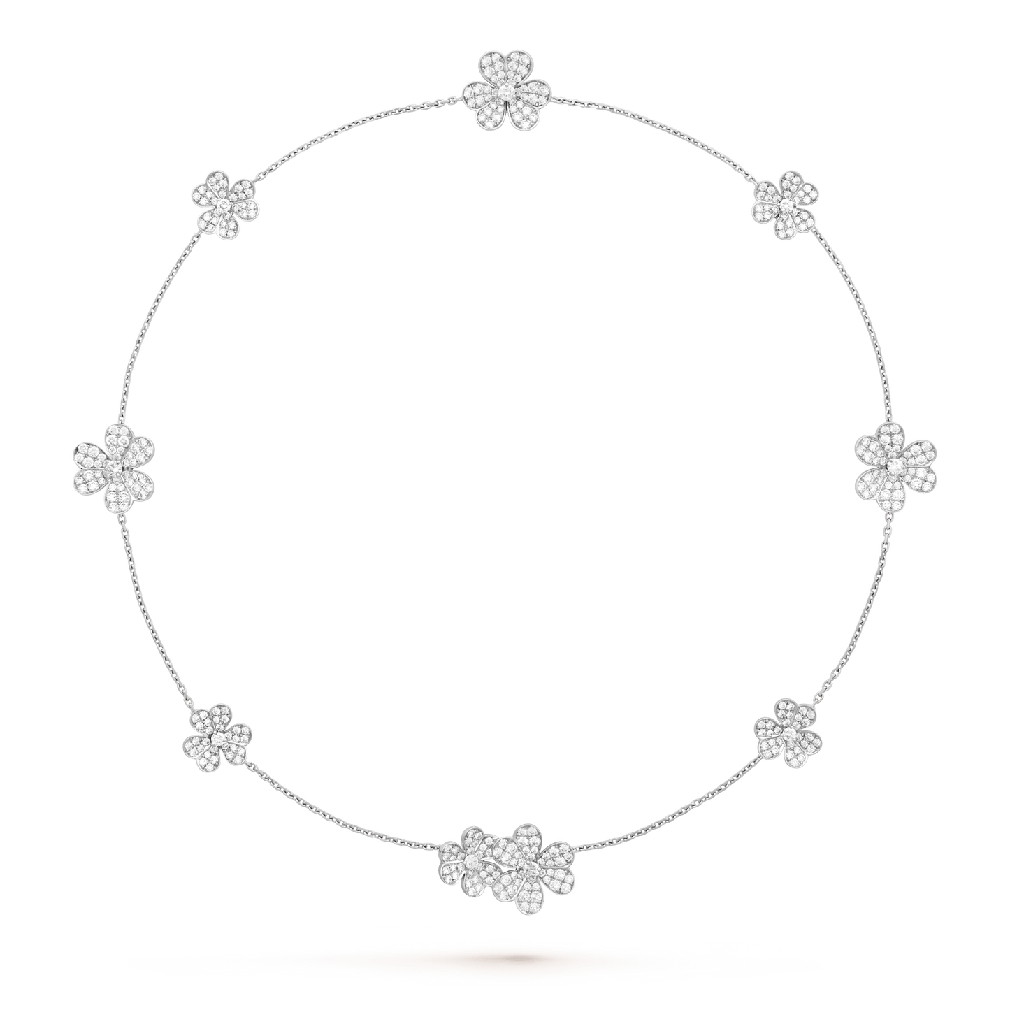 [TOPON]FRIVOLE SILVER 9 FLOWERS NECKLACE