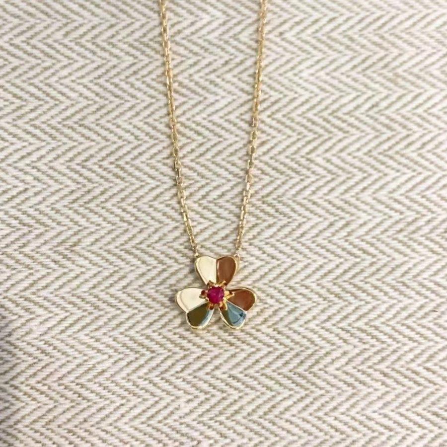 [TOPON]FRIVOLE GOLD FLOWER NECKLACE