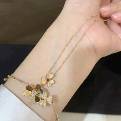 [TOPON]FRIVOLE GOLD FLOWER NECKLACE