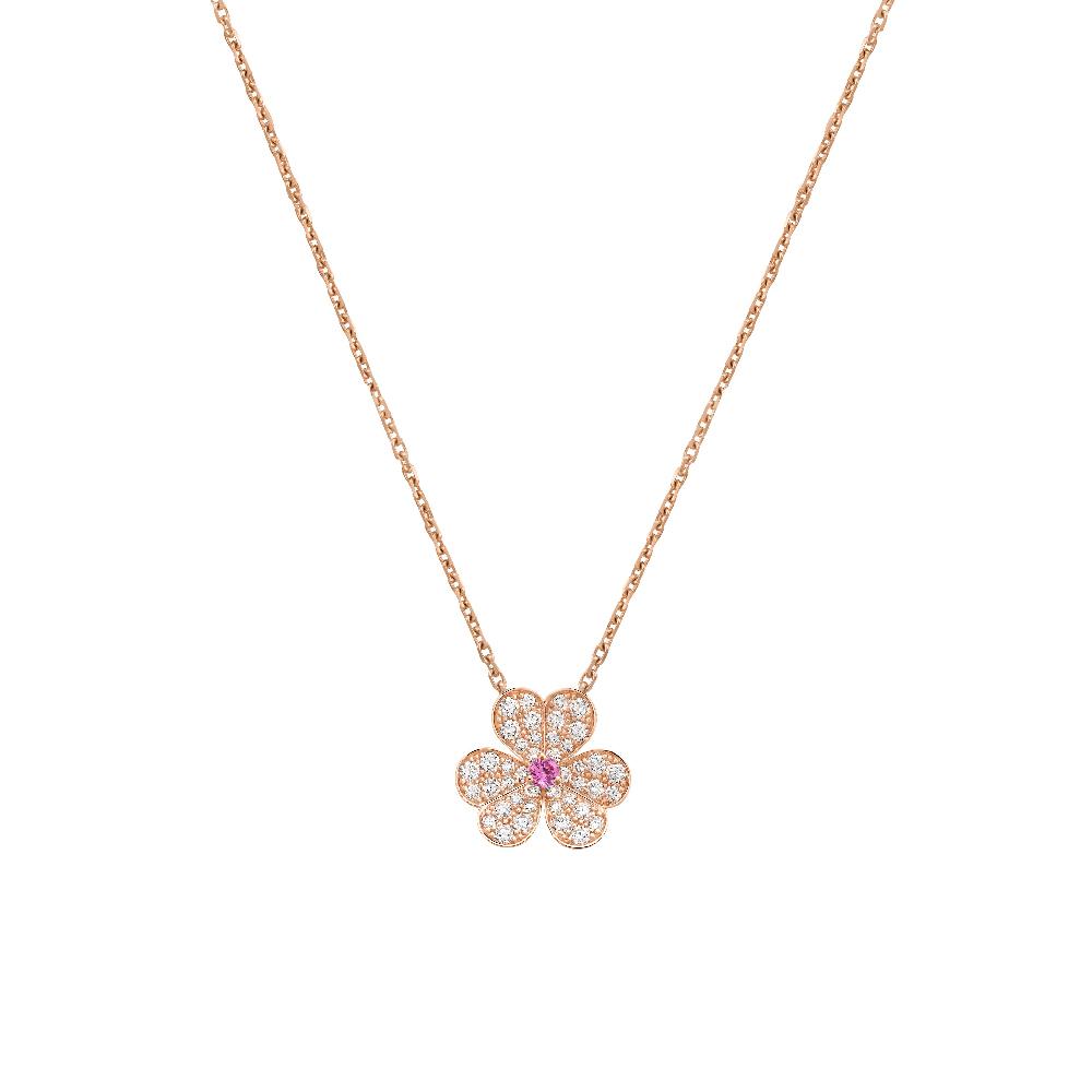 [TOPON]FRIVOLE ROSE GOLD FLOWER DIAMOND NECKLACE