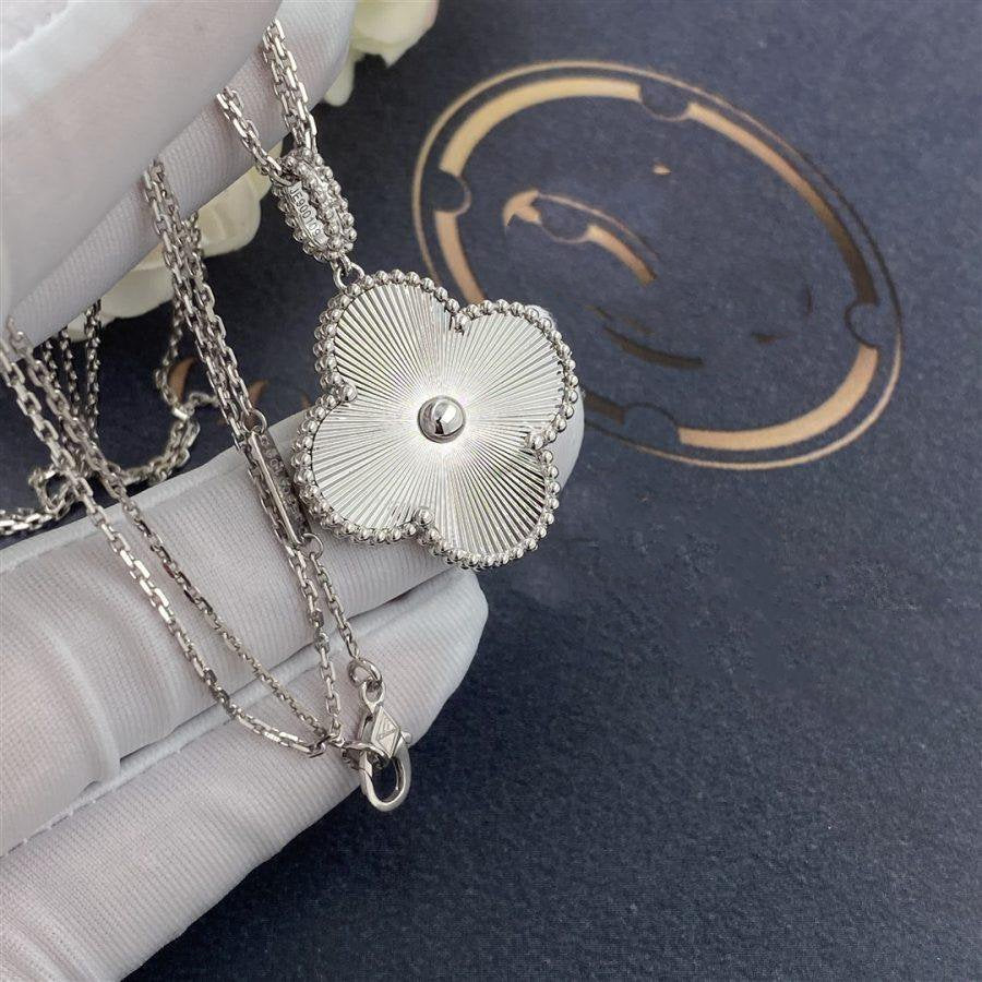 [TOPON]CLOVER 25MM SILVER BIG CLOVER NECKLACE