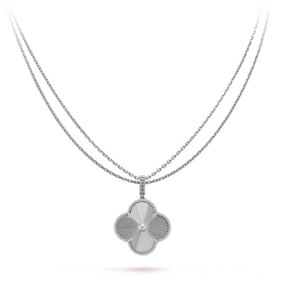 [TOPON]CLOVER 25MM SILVER BIG CLOVER NECKLACE