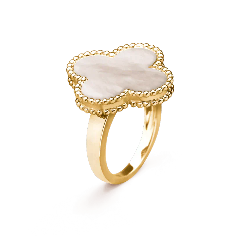 [TOPON]CLOVER WHITE MOP RING