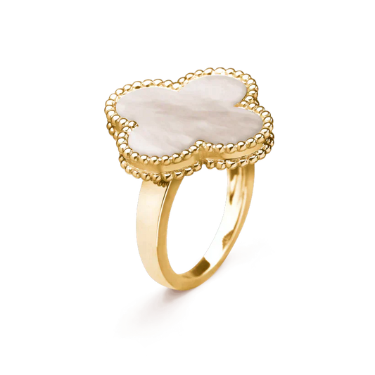 [TOPON]CLOVER WHITE MOP RING