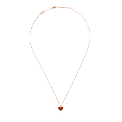 [TOPON]SWEET CLOVER CARNELIAN HEART NECKLACE