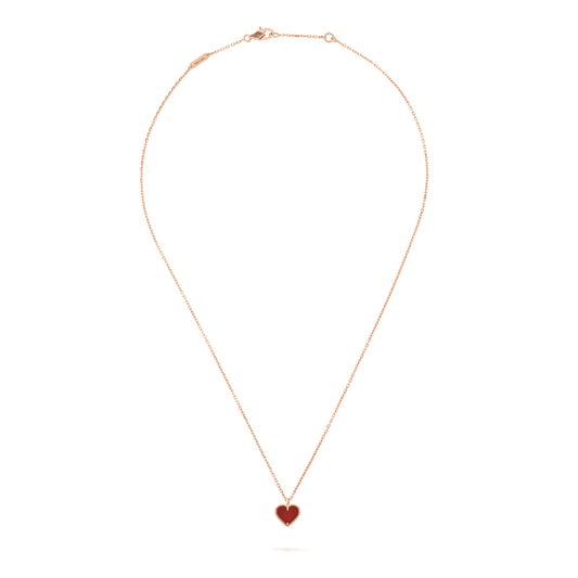 [TOPON]SWEET CLOVER CARNELIAN HEART NECKLACE