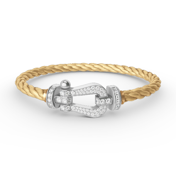 [TOPON]FORCE LARGE HORSESHOE FULL DIAMOND BRACELET SILVER