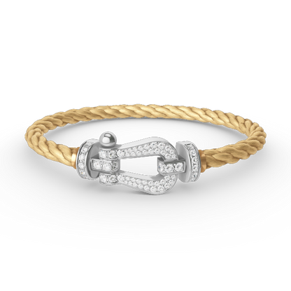 [TOPON]FORCE LARGE HORSESHOE FULL DIAMOND BRACELET SILVER