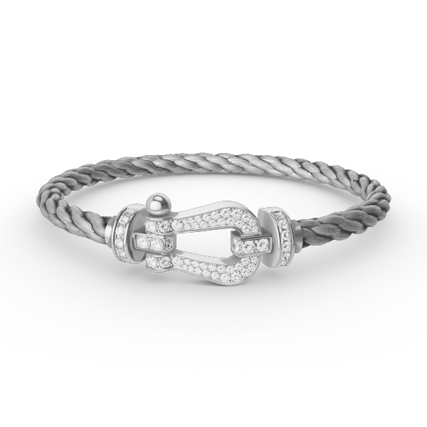 [TOPON]FORCE LARGE HORSESHOE FULL DIAMOND BRACELET SILVER