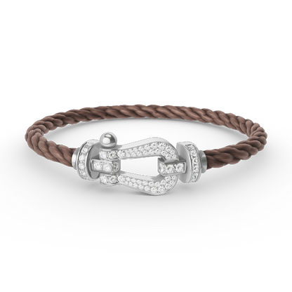 [TOPON]FORCE LARGE HORSESHOE FULL DIAMOND BRACELET SILVER