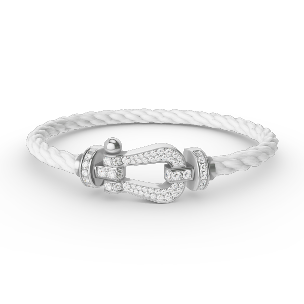 [TOPON]FORCE LARGE HORSESHOE FULL DIAMOND BRACELET SILVER