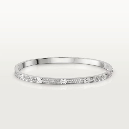 [TOPON]LOVE BRACELET 3.65MM DIAMOND-PAVED SILVER