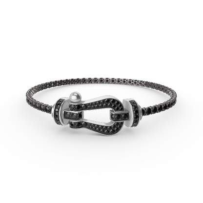 [TOPON]FORCE  LARGE HORSESHOE FULL DIAMOND TENNIS BRACELET